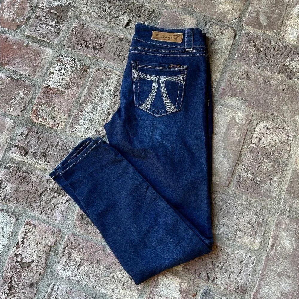 Seven7 Dark Blue Skinny Jeans Women’s 8 EUC